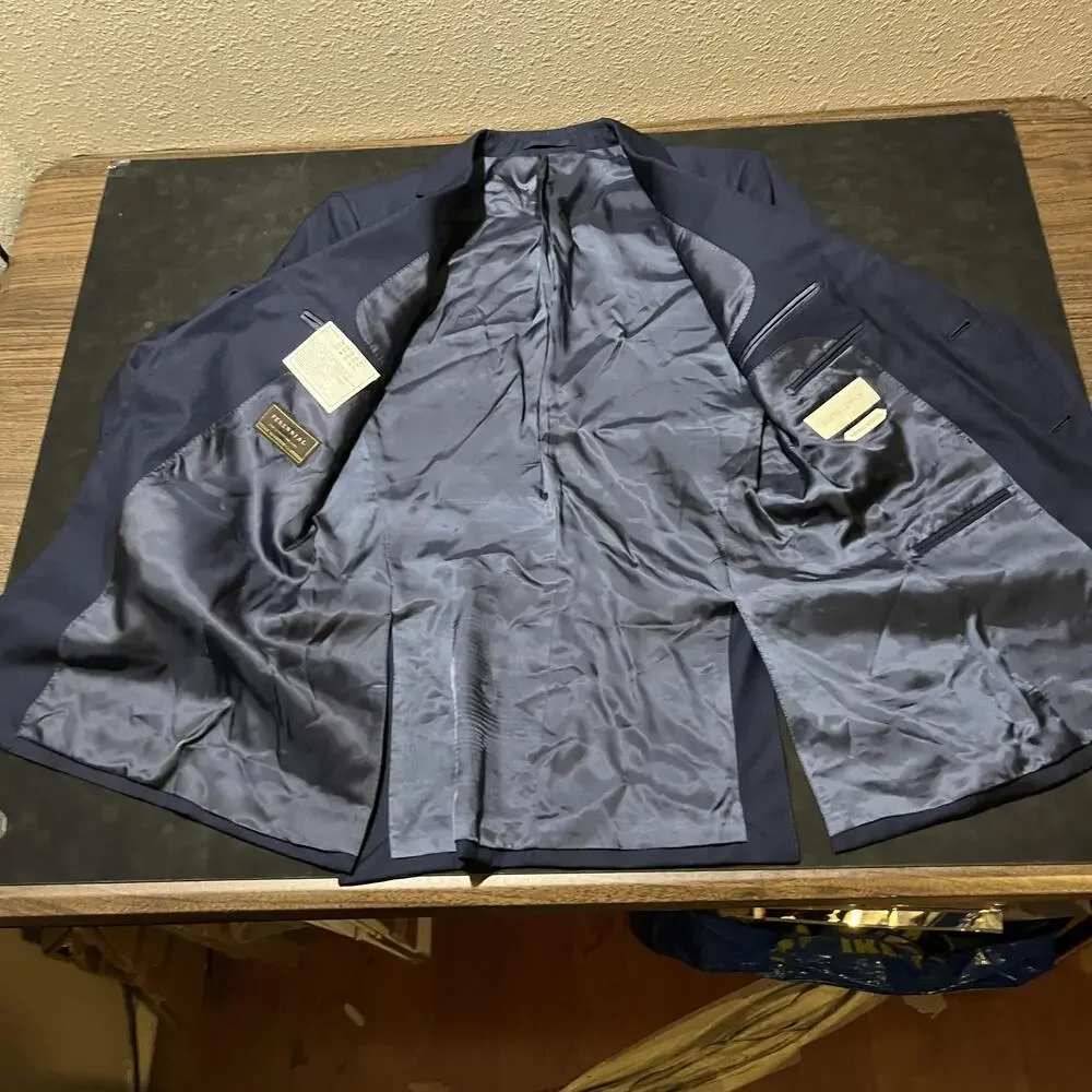 SuitSupply Blazer 42 Long Navy Wool Lazio Vitale Barberis Canonico Sport Coat